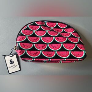 Clementine and Jane Watermelon Print dome shaped  Cosmetic Bag